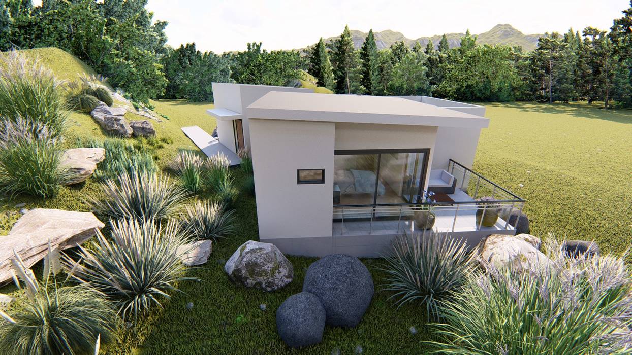 Diseño vivienda en ladera con desniveles 104m2 en Peñuelas , Ekeko Arquitectura Ekeko Arquitectura Villas