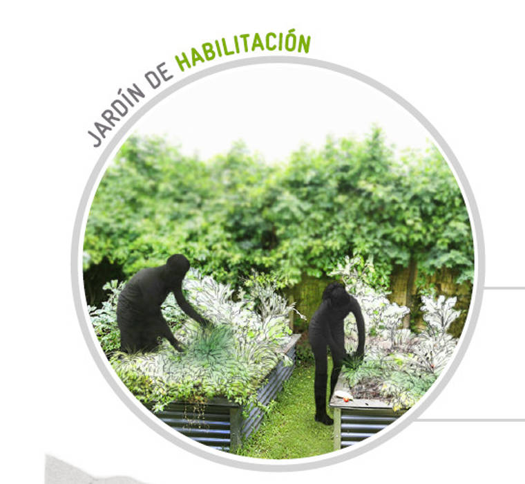 Jardín de Habilitación- Jardines Terapéuticos, Simbiotia Simbiotia Jardines en la fachada