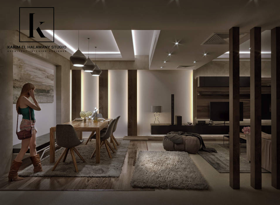 Sheraton Helioplis Appartment, Karim Elhalawany Studio Karim Elhalawany Studio غرفة المعيشة