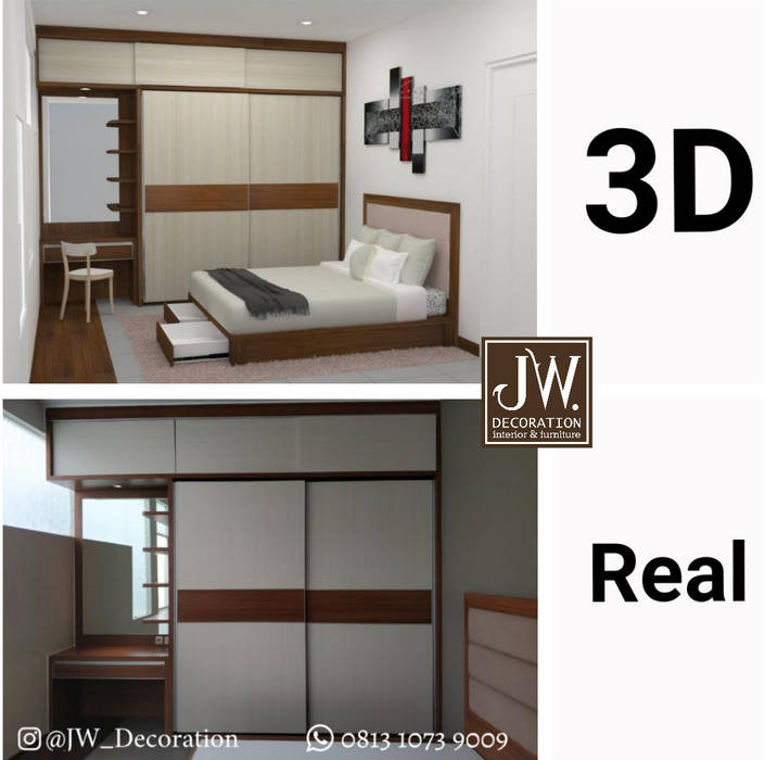 Ibu Komang, Cluster Oriana - Bintaro SEK.9, JW Decoration JW Decoration Modern style bedroom Plywood