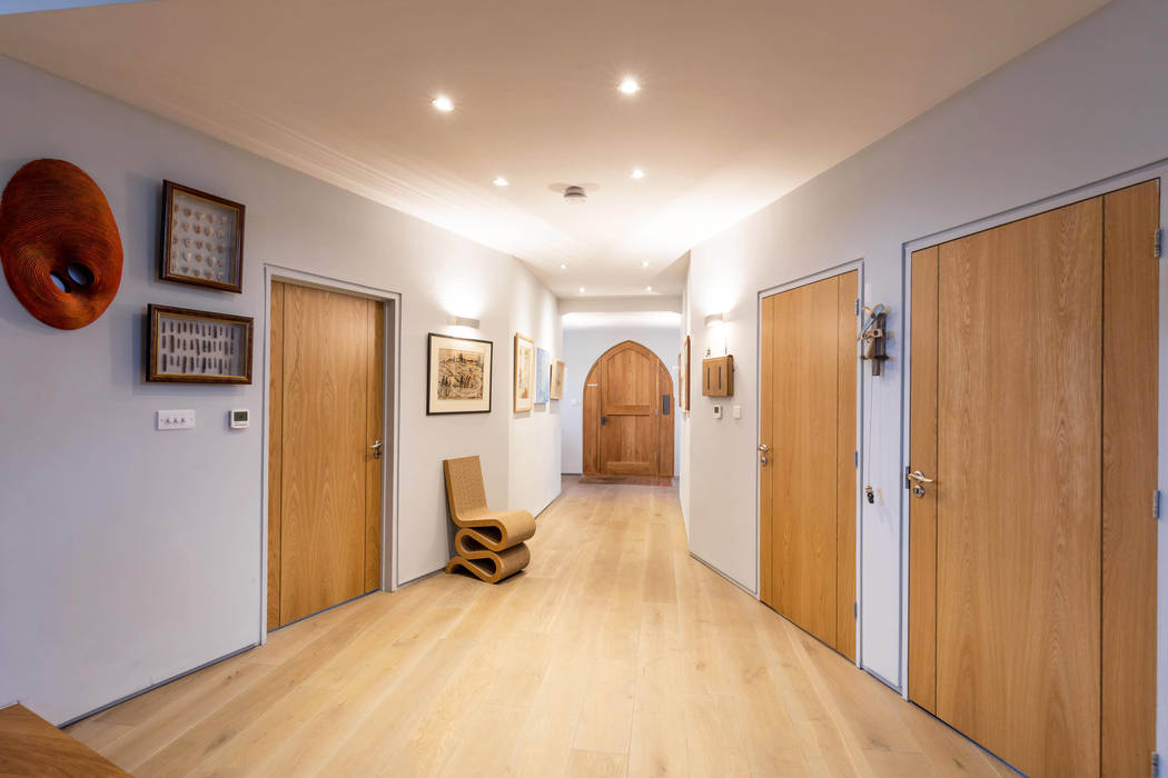 Corridor dwell design Eclectic style corridor, hallway & stairs