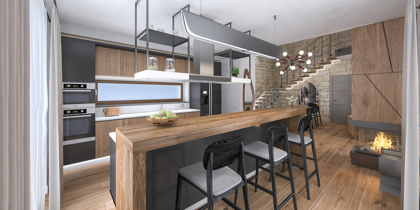 Progetto villa smart cucina moderna di studiosagitair ...
