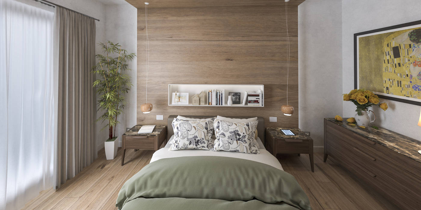 Progetto villa smart, studiosagitair studiosagitair Camera da letto moderna camera moderna,montana,wood,legno