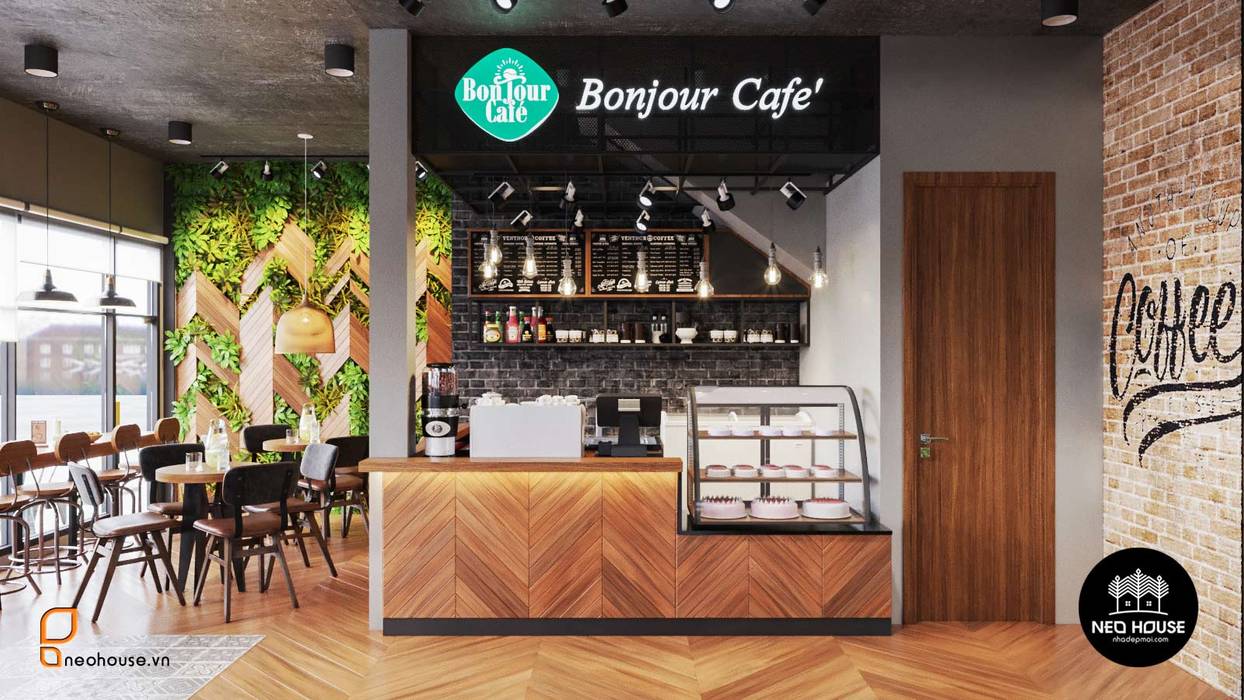 Mẫu Thiết Kế Quán Cafe BonJour Theo Phong Cách Pháp, NEOHouse NEOHouse