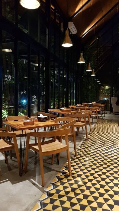 Kalpa tree viku Ruang Makan Gaya Skandinavia Kayu Wood effect furniture bandung,furniture cafe,interior desain,kalpa tree,furniture murah,kitchen set murah