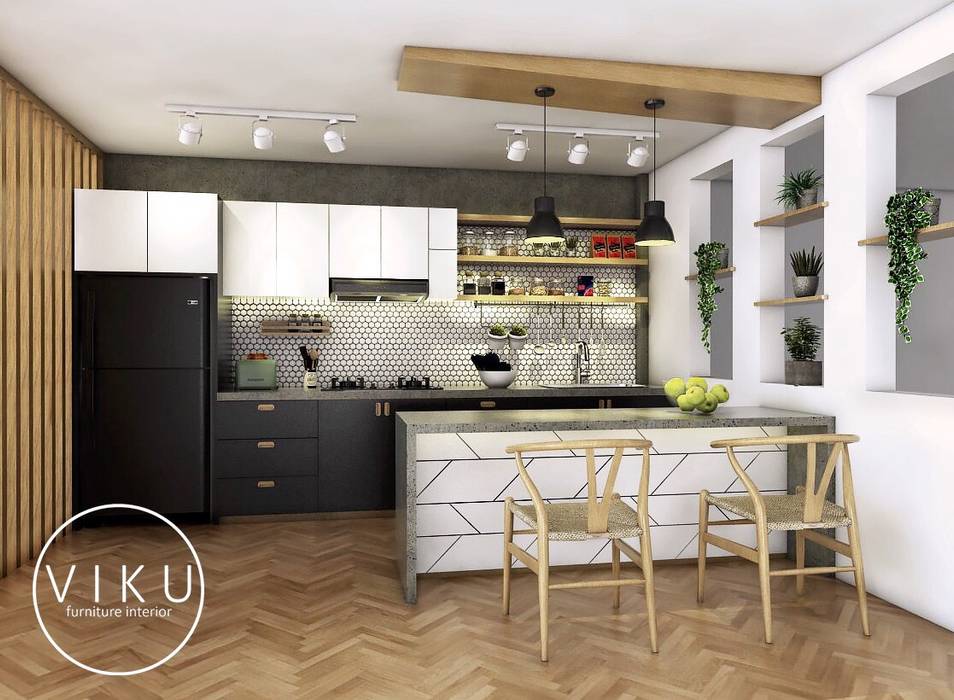 Kitchen set , viku viku Kitchen Wood Wood effect Cabinets & shelves