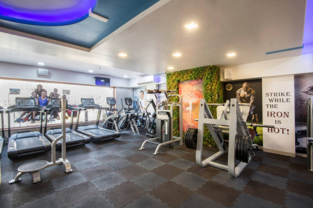 Offbeat gym at kandivali, Mumbai, A Design Studio A Design Studio Modern gym