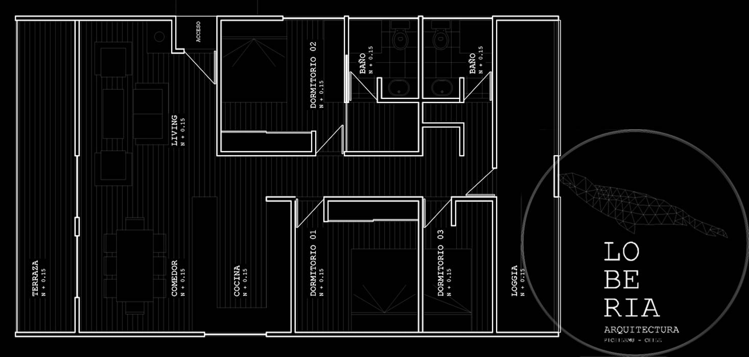 Diseño de Casa Barrera Quezada por Lobería Arquitectura, Loberia Arquitectura Loberia Arquitectura