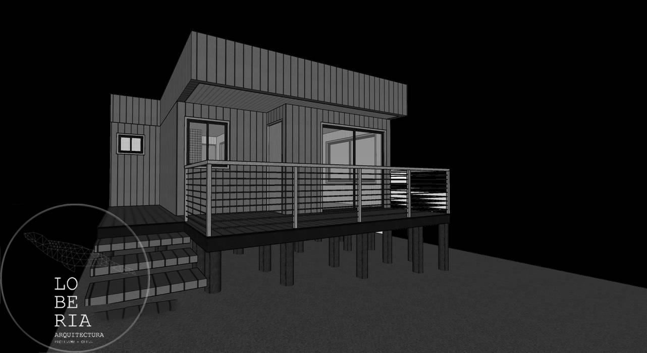 Diseño de Cabaña Sewell por Lobería Arquitectura, Loberia Arquitectura Loberia Arquitectura Casas unifamiliares