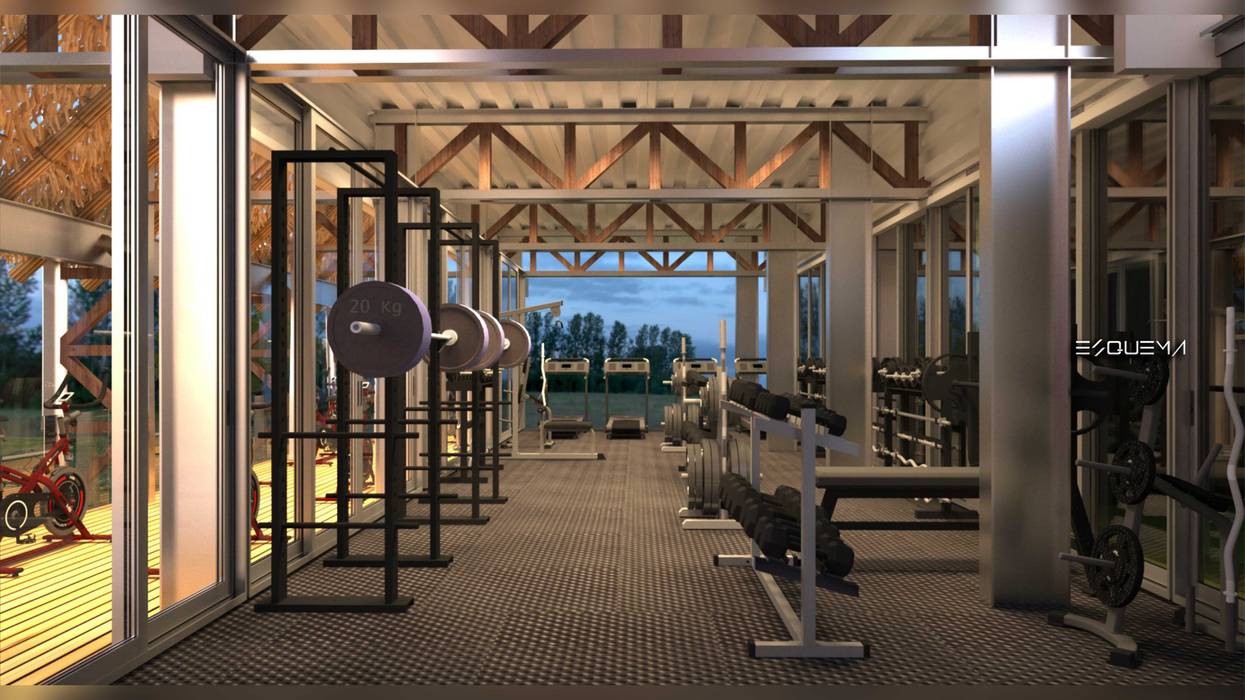 homify Modern gym