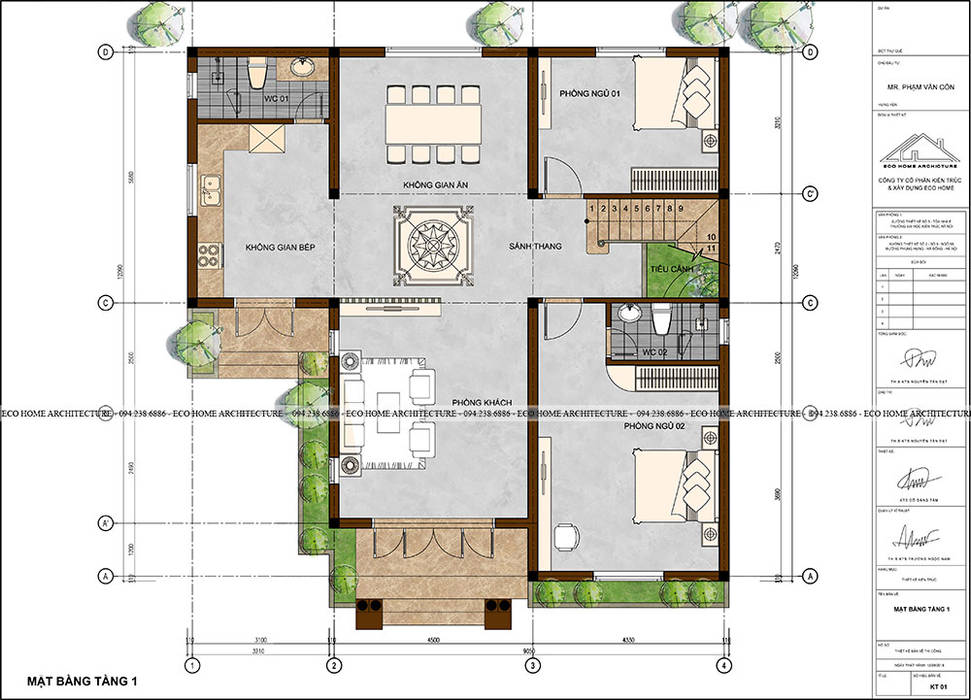 BIỆT THỰ TÂN CỔ ĐIỂN - HƯNG YÊN, Công ty CP kiến trúc và xây dựng Eco Home Công ty CP kiến trúc và xây dựng Eco Home