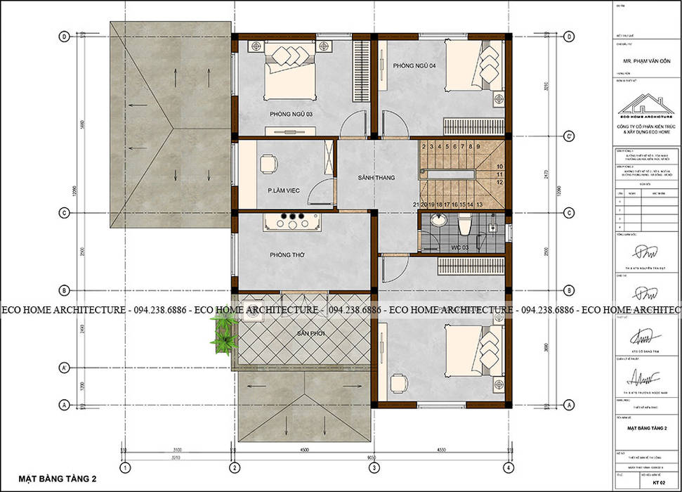 BIỆT THỰ TÂN CỔ ĐIỂN - HƯNG YÊN, Công ty CP kiến trúc và xây dựng Eco Home Công ty CP kiến trúc và xây dựng Eco Home