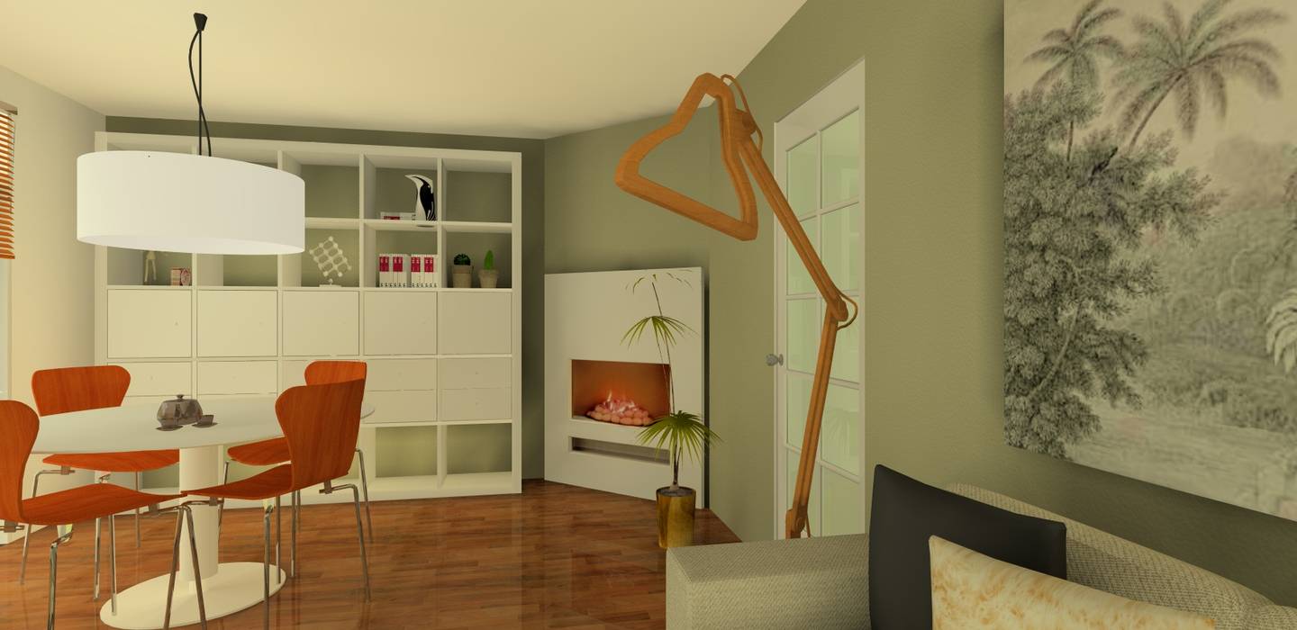 Optimiser et moderniser un séjour de 20 m2, Anne Caroline Devos - Créatrice d'Intérieurs Anne Caroline Devos - Créatrice d'Intérieurs Modern dining room