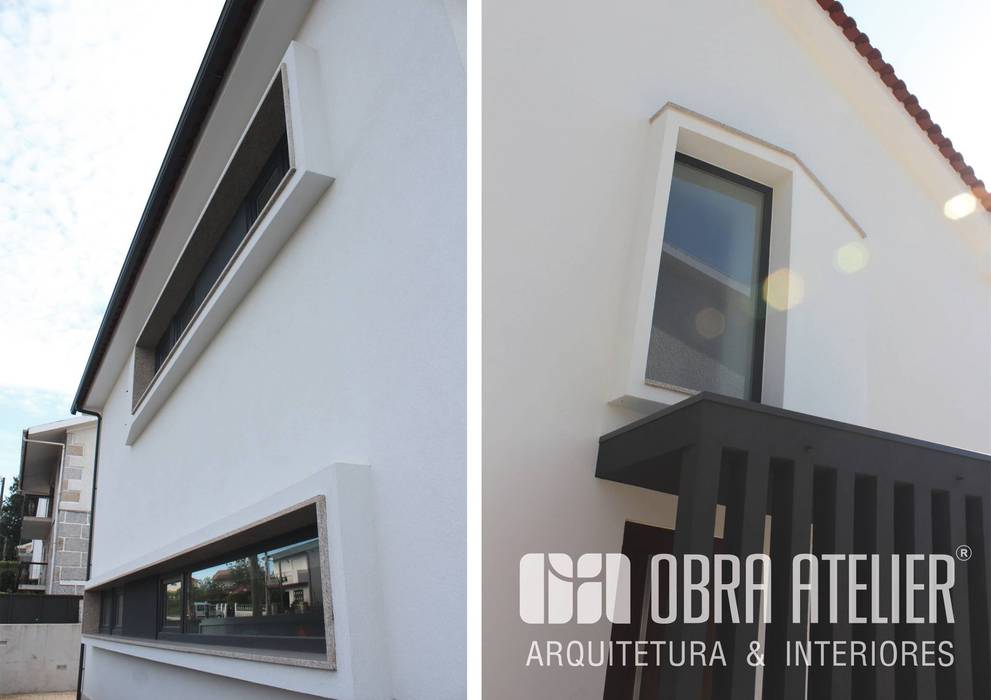 Remodelação & recuperação de habitação em Guimarães, OBRA ATELIER - Arquitetura & Interiores OBRA ATELIER - Arquitetura & Interiores فيلا