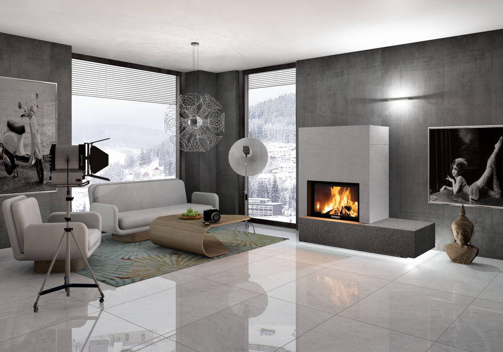 monolith modul - Das LED-Beleuchtungssystem, CB-tec GmbH CB-tec GmbH Modern living room Fireplaces & accessories