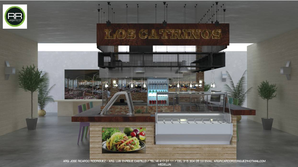 Local Comercial Comida Mexicana, Poblado - Antioquia RR Arquitecto modelado3D,render