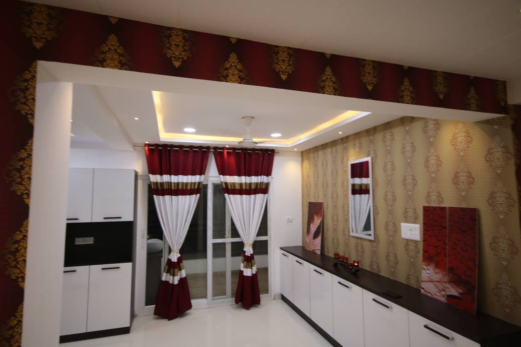 Begonia Homes | 2BHK | Semi Furnished Home, Enrich Interiors & Decors Enrich Interiors & Decors Ruang Olahraga Gaya Asia