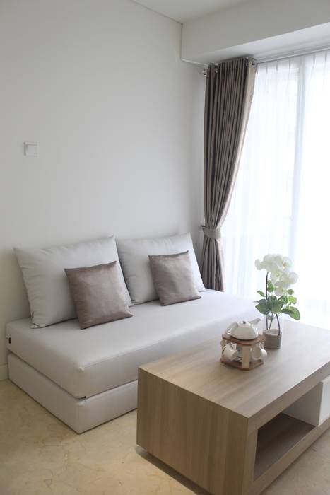 Apartemen Landmark II - Tipe 2 Bedroom (Design I), POWL Studio POWL Studio غرفة المعيشة