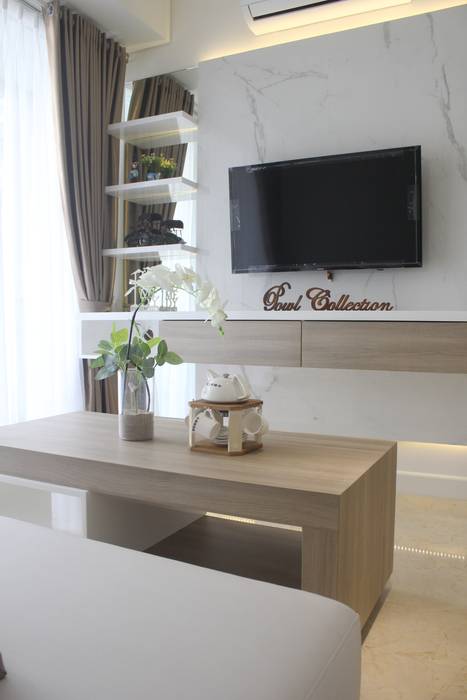 Apartemen Landmark II - Tipe 2 Bedroom (Design I), POWL Studio POWL Studio Salones minimalistas