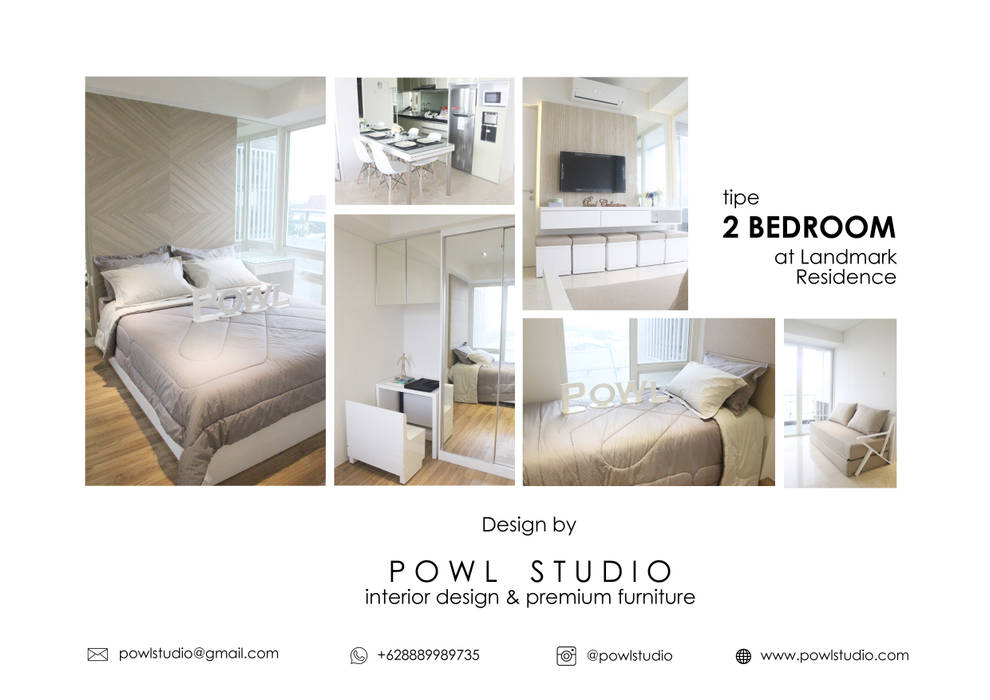 Apartemen Landmark II - 2 Bedroom (Design II), POWL Studio POWL Studio