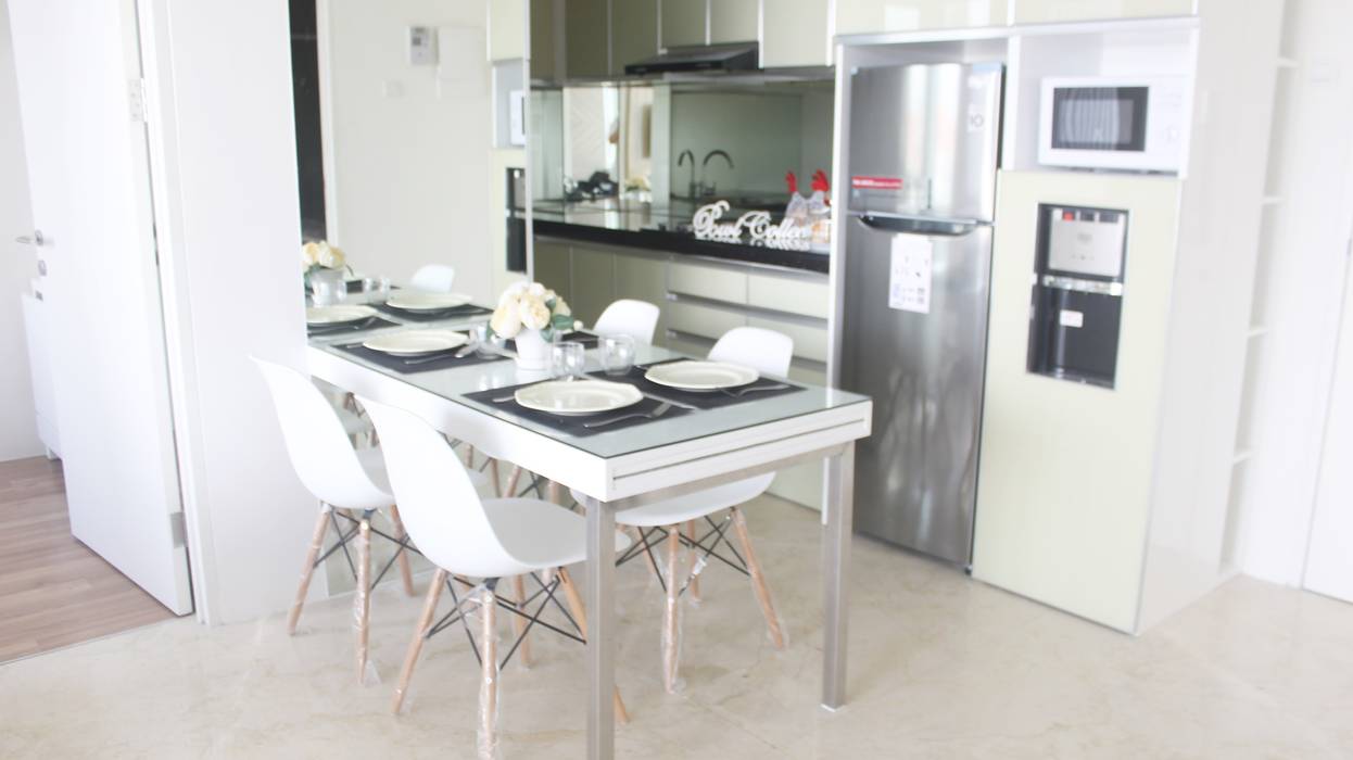 Apartemen Landmark II - 2 Bedroom (Design II), POWL Studio POWL Studio Kitchen units