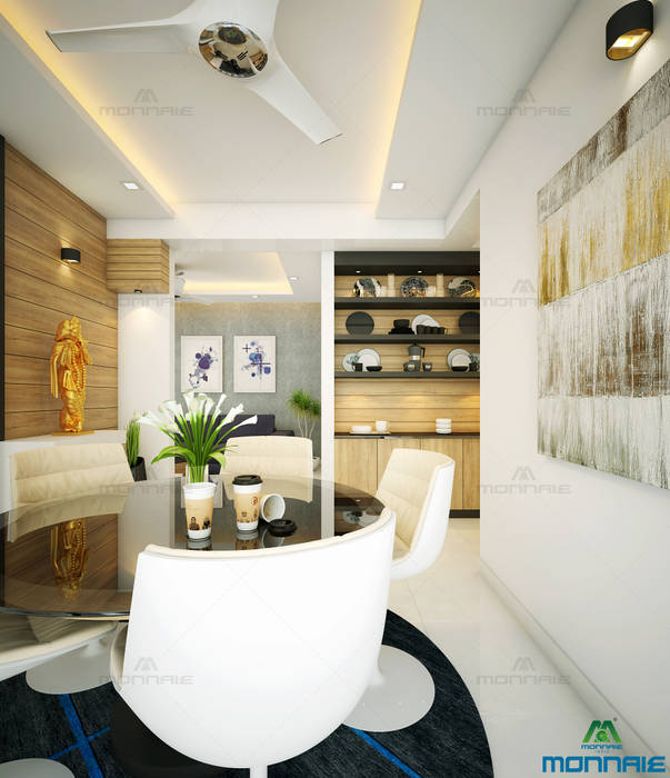 Modern Style Interior Design, Monnaie Interiors Pvt Ltd Monnaie Interiors Pvt Ltd Modern dining room