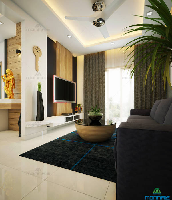 Modern Style Interior Design, Monnaie Interiors Pvt Ltd Monnaie Interiors Pvt Ltd Salones modernos