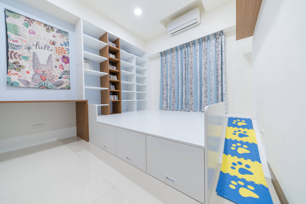 藏私系統傢俱bureaubibliotheques Blanc Homify