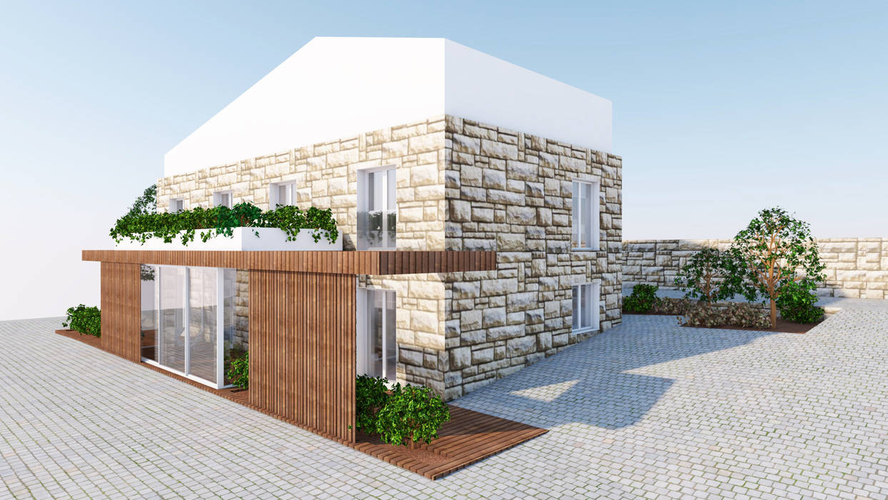 vila franca, Qiarq . arquitectura+design Qiarq . arquitectura+design Casas campestres Granito