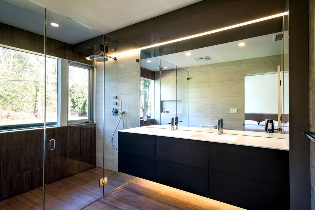 Burningwood Baths, KUBE architecture KUBE architecture Modern Banyo