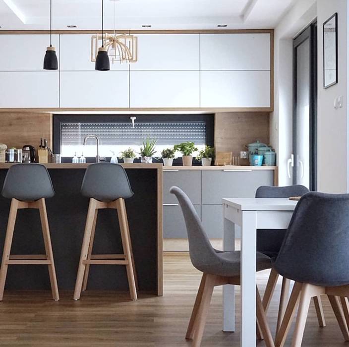 Cozinha Super Moderna, AL Interiores AL Interiores Muebles de cocinas Madera Acabado en madera