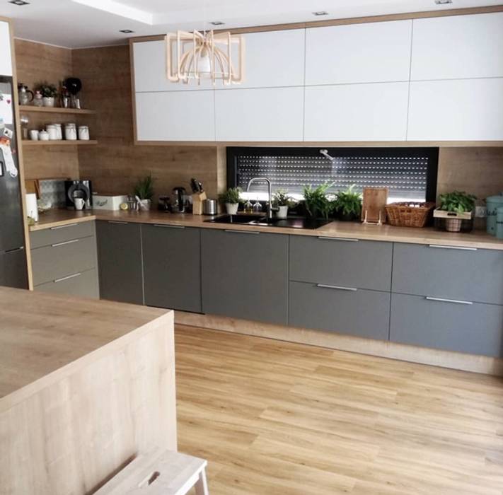 Cozinha Super Moderna, AL Interiores AL Interiores Küchenzeile Holz Holznachbildung