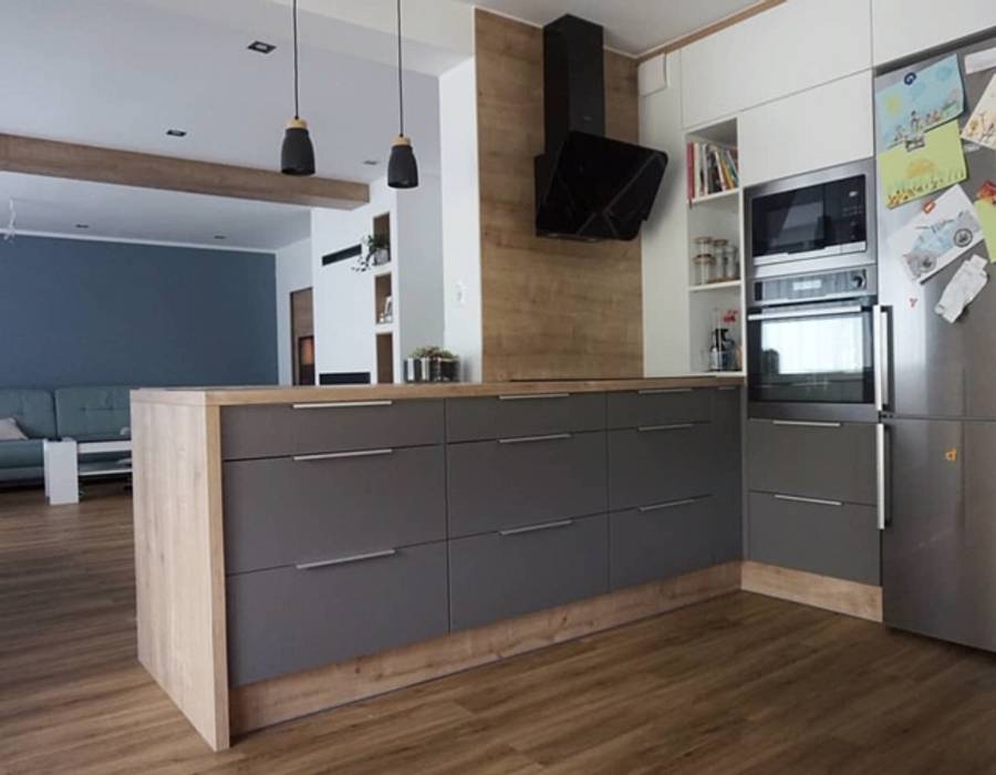 Cozinha Super Moderna, AL Interiores AL Interiores Cucina attrezzata Legno Effetto legno