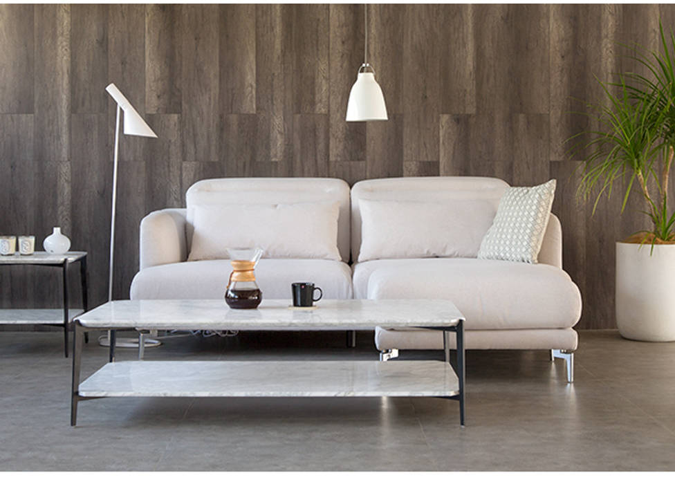 Japanese Designer Sofa BedandBasics Living room Textile Amber/Gold Side tables & trays