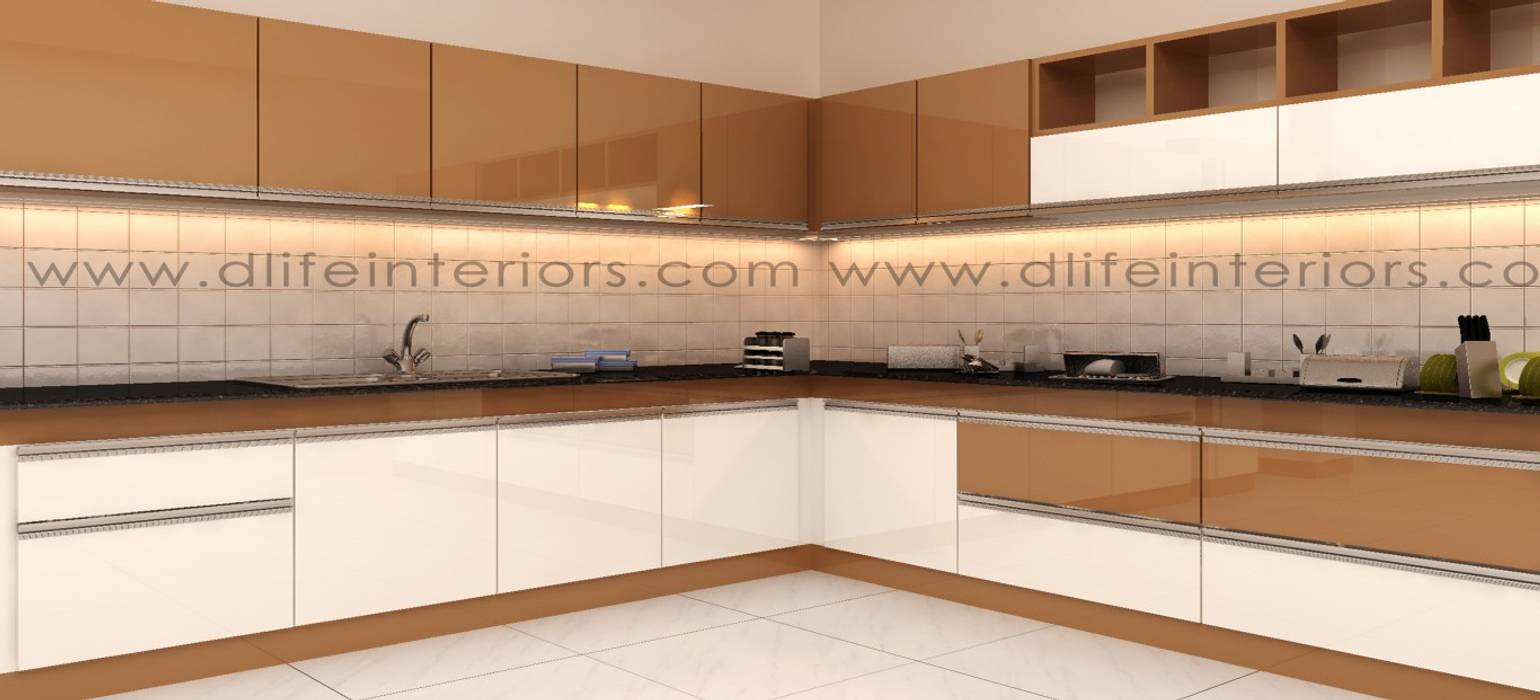 Buff L Shape Kitchen By Dlife Home Interiors Homify