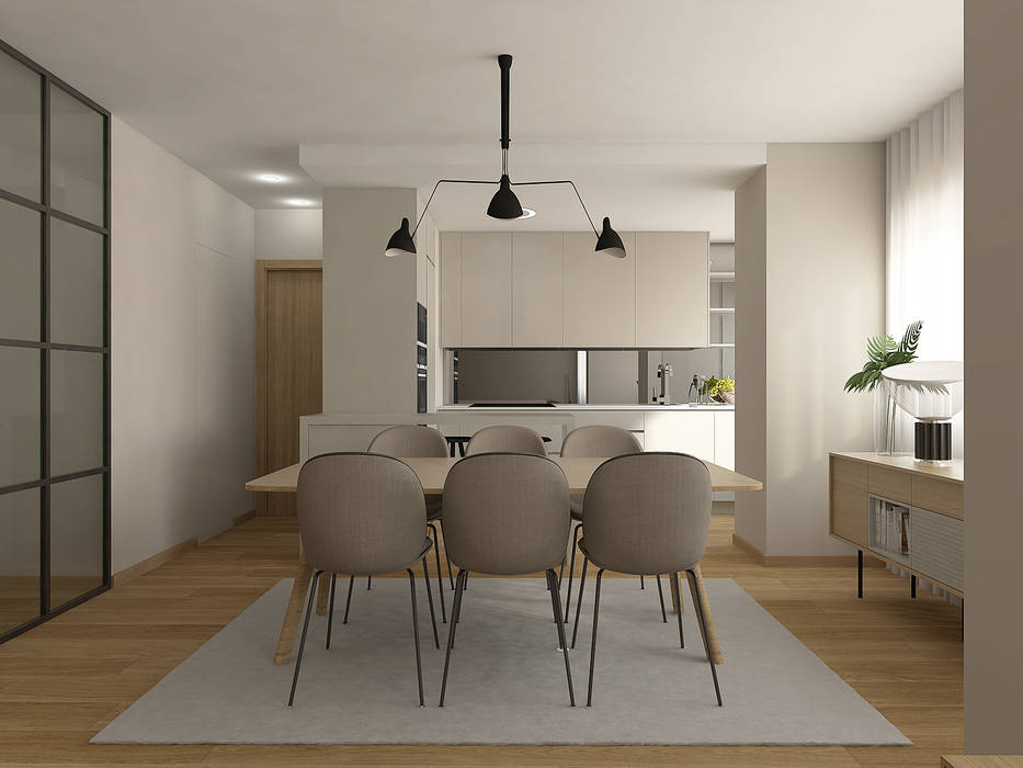 Apartamento NP , 411 - Design e Arquitectura de Interiores 411 - Design e Arquitectura de Interiores Modern Dining Room