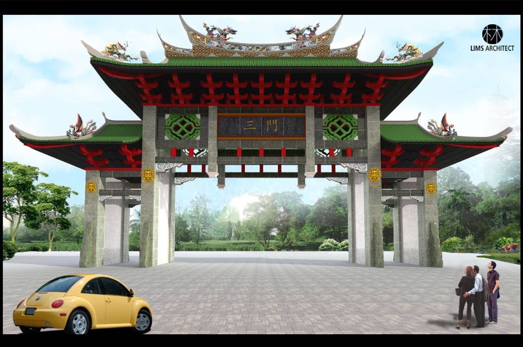 Gerbang Vihara Avalokitesvara Siantar City, Lims Architect Lims Architect