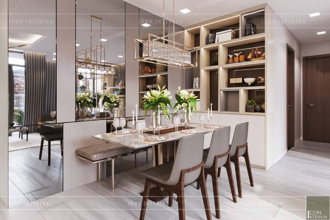 Phong cách hiện đại trong thiết kế nội thất căn hộ Vinhomes Central Park, ICON INTERIOR ICON INTERIOR Portas