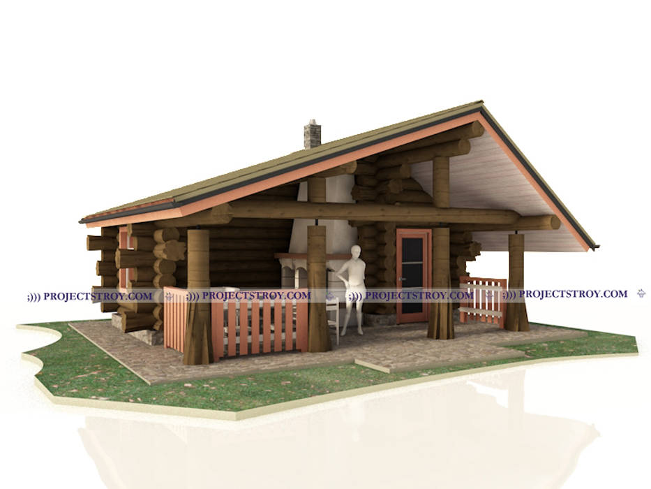 Беседка из бревна, Projectstroy Projectstroy Chalets Madera Acabado en madera