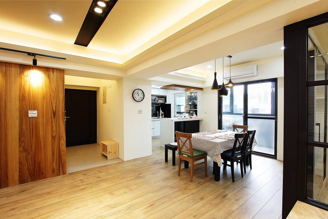 開放式的餐廳連結客廳 奕禾軒 空間規劃 /工程設計 Modern dining room