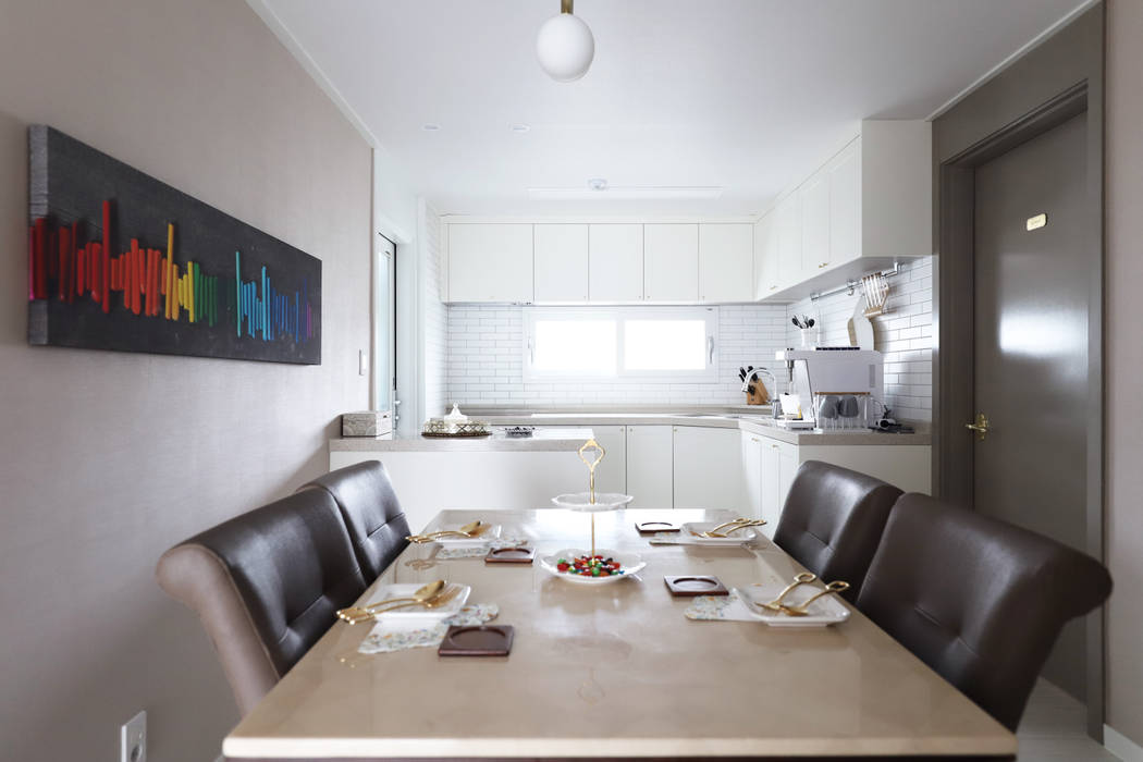 자양동 현대 2차 31평, 디자인담다 디자인담다 Modern dining room