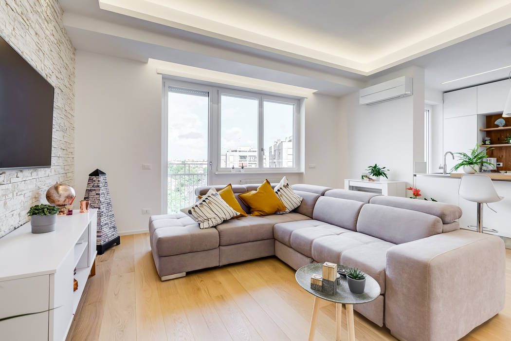 Don Bosco Minimal Design - Eleganza e Semplicità per una Casa Moderna, EF_Archidesign EF_Archidesign Living room