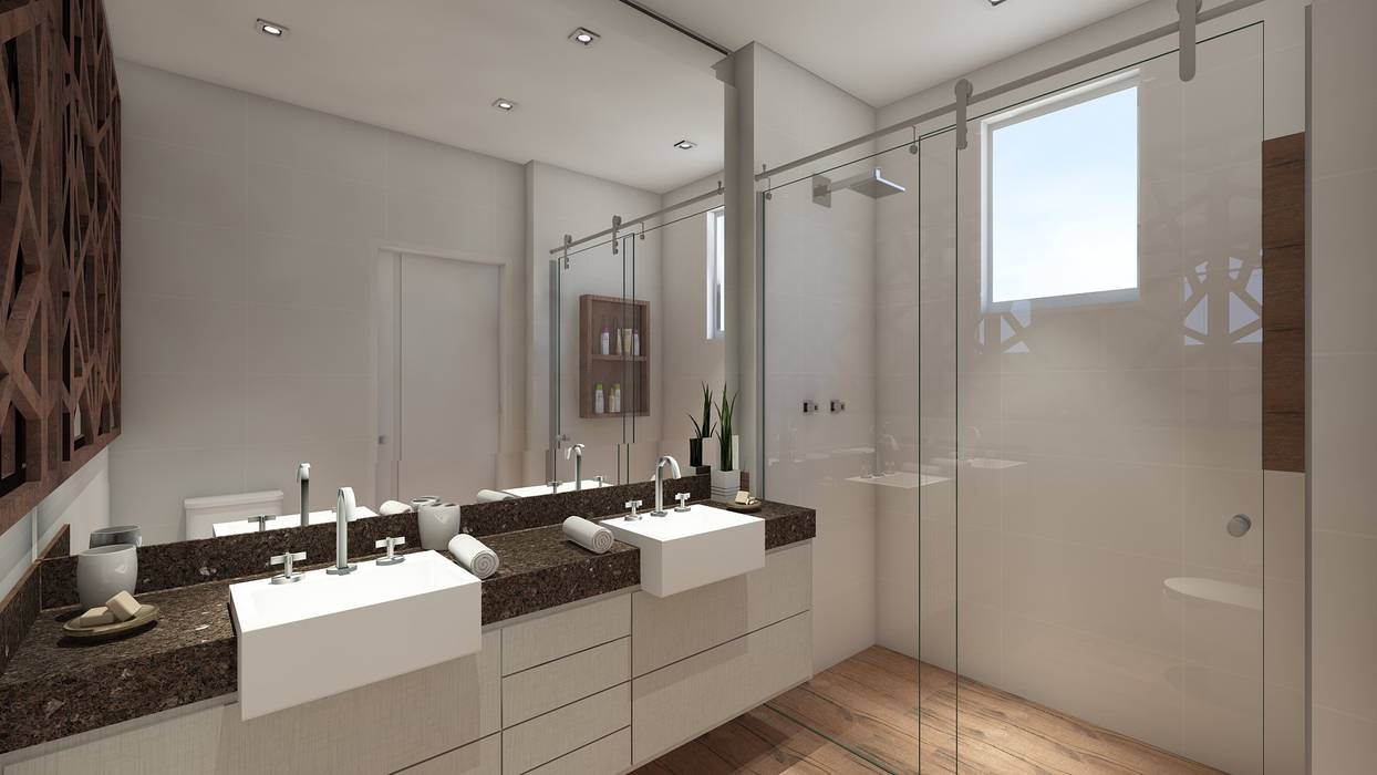 Apartamento 220mts, NSFAZ ARQUITETURA E CONSTRUÇÃO NSFAZ ARQUITETURA E CONSTRUÇÃO Classic style bathroom