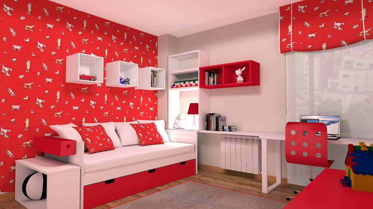 PROYECTO URBANIZACIÓN, Iratxe Cabezudo INTERIORISMO Iratxe Cabezudo INTERIORISMO Boys Bedroom