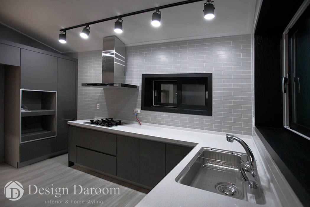 용인 전원주택 B동 30py, Design Daroom 디자인다룸 Design Daroom 디자인다룸 Cocinas de estilo moderno