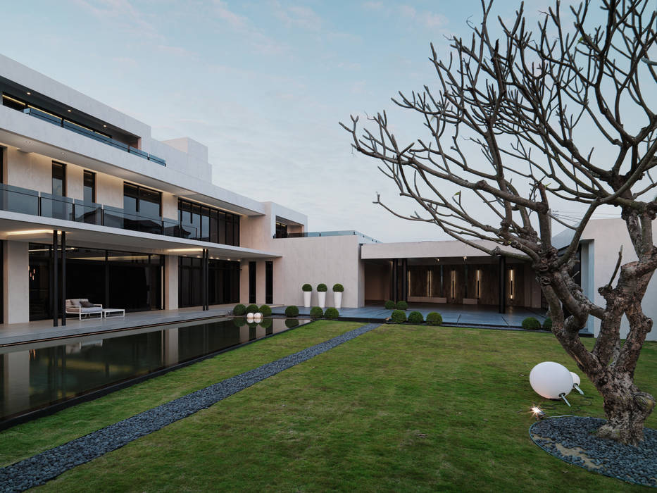 2015 TID 台灣室內設計大獎 /居住空間 /複層, HJF建築室內設計 Ho Jia-fu Interior Design Co., Ltd. HJF建築室內設計 Ho Jia-fu Interior Design Co., Ltd. Halaman depan Marmer