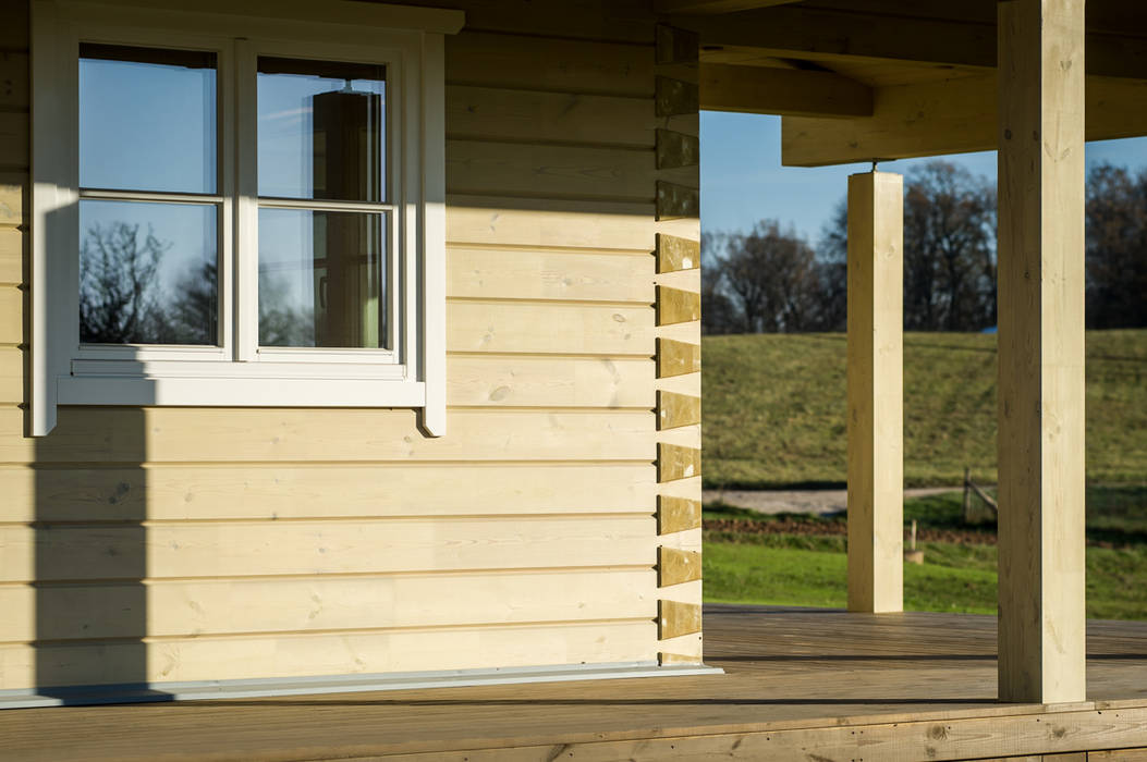 Fertighaus aus Holz mit einzigartigem Raumgefühl, THULE Blockhaus GmbH - Ihr Fertigbausatz für ein Holzhaus THULE Blockhaus GmbH - Ihr Fertigbausatz für ein Holzhaus กระท่อมไม้