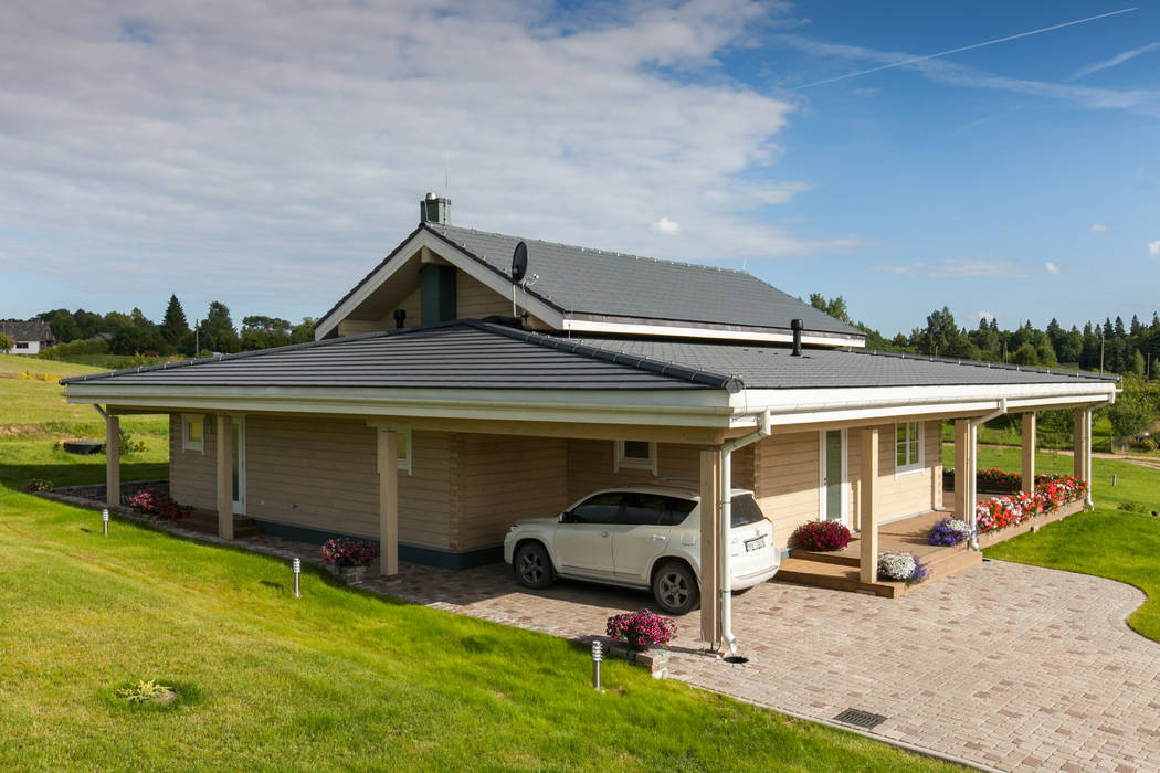 Fertighaus aus Holz mit einzigartigem Raumgefühl, THULE Blockhaus GmbH - Ihr Fertigbausatz für ein Holzhaus THULE Blockhaus GmbH - Ihr Fertigbausatz für ein Holzhaus كوخ