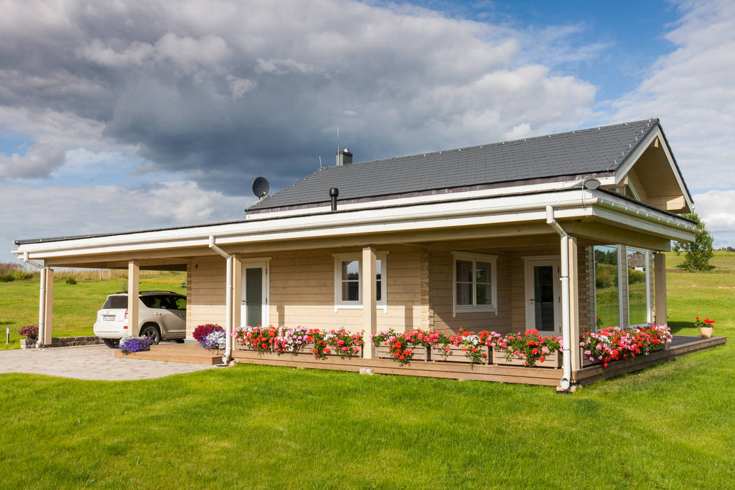 Fertighaus aus Holz mit einzigartigem Raumgefühl, THULE Blockhaus GmbH - Ihr Fertigbausatz für ein Holzhaus THULE Blockhaus GmbH - Ihr Fertigbausatz für ein Holzhaus Log cabin