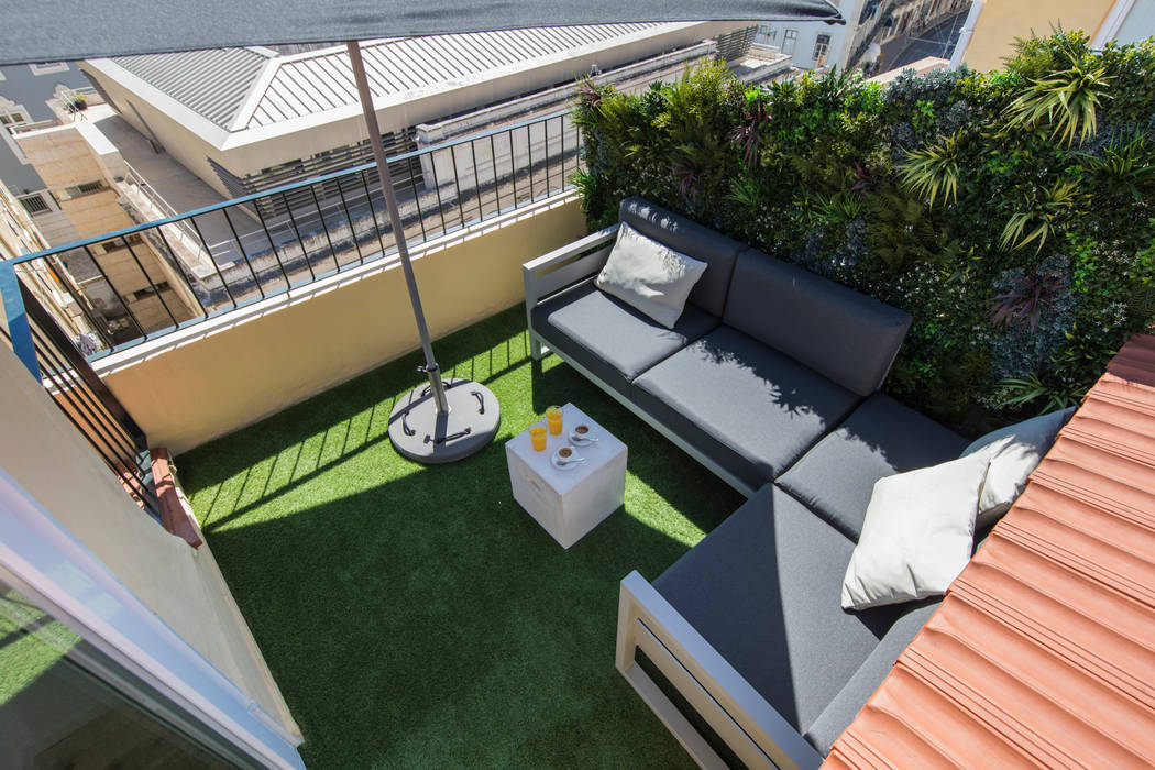 Wonder Wall - Jardins Verticais e Plantas Artificiais Moderne balkons, veranda's en terrassen